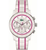 LACOSTE Mod. CHARLOTTE  S/S CASE RUBBER STRAP 40mm 20atm