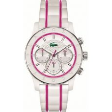 LACOSTE Mod. CHARLOTTE  S/S CASE RUBBER STRAP 40mm 20atm